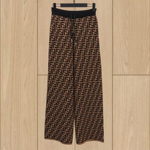Men's Fendi Classic L Pants Brown - Picture 1 of 4